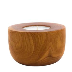 Bougeoir votif à boule ronde en bois naturel de première classe beau design pour la maison hôtel décor de noël verre polonais brun - Product Image 6
