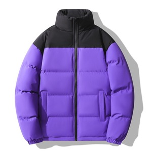 Men Solid Color Puffer <b>Jacket</b> Waterproof Windproof Bamboo Lining Polyester Wadding Winter Casual Zipper Front Hooded Quilted - Product Image 6