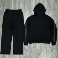 Ensemble de survêtements épais et surdimensionnés personnalisés, style vintage délavé, avec broderie et patchs, pour homme, sweat à capuche zippé unisexe, effet délavé à l'acide