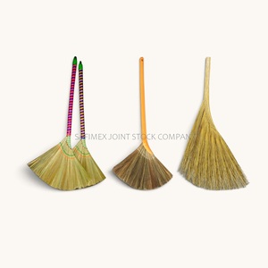 Balais vietnamiens en herbe de tigre, balais souples/balais en fibre de coco, manche long, durables, pour le nettoyage domestique, export direct usine - Product Image 1