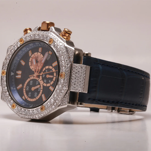 Montre Homme Hip Hop en Acier Inoxydable, Diamants Moissanite VVS Entièrement Sertis, Mouvement Mécanique ETA, Verre, Bracelet 20mm, Cadeau de Luxe - Vente Flash - Product Image 2