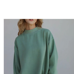 เสื้อสเวตเชิ้ตผู้หญิง คอเต่า ผ้าฝ้ายฟลีซ 100% แขนยาว สวมใส่สบาย สไตล์สตรีทแวร์ รับสกรีนโลโก้ - Product Image 2