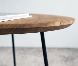 Mesa de Centro Moderna de Lujo, Hecha a Mano y Personalizada, con Tapa de Madera Blanca y Metal Dorado, Estilo Nórdico, para Sala de Estar - Product Image 4