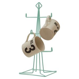 Support à tasses minimaliste en fer, offrant des lignes épurées et une empreinte compacte pour les maisons modernes avec une organisation efficace des tasses - Product Image 4