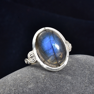 <b>Labradorite</b> 925 Sterling Silver Gemstone <b>Ring</b> Silver Plated Blue Stone <b>Rings</b> Handmade Women's Designer Gemstone Jewelry - Product Image 1