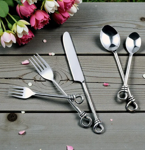 Juego de Cubiertos de Acero Inoxidable Forjado Estilo Occidental, Vajilla para Bodas, Utensilios Portátiles para Camping - Product Image 3