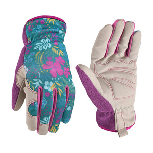 Synthetic Leather Palm and Moisture Wicking Spandex Back Mechanic Gloves Industrial Safety Personal Protective Durable Gloves - Product Image 1