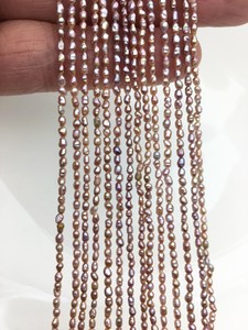 Perlas de Arroz Morado AA, Perlas de Agua Dulce de 2-2.5mm, Cultivadas Naturalmente, Sueltas, en Hilo Completo, para Fabricación de Joyería, Suministros al por Mayor - Product Image 2