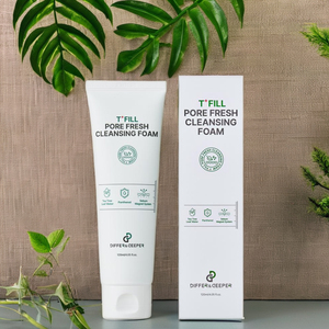 ดิฟเฟอร์แอนด์ดีเพอร์ พอร์ เฟรช คลีนซิ่ง โฟม, โฟมล้างหน้า, โฟมล้างหน้าทีทรี, เนื้อสัมผัสอ่อนโยน, ผลิตภัณฑ์ทำความสะอาดผิวหน้าสไตล์เกาหลี - Product Image 1