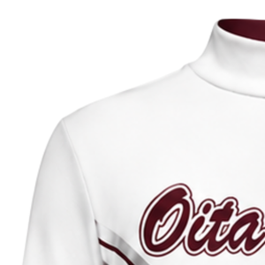 Maillot de cheerleading sublimé blanc bordeaux à manches longues – Tenue de sport athlétique pour l'entraînement, la pratique et la compétition - Product Image 5