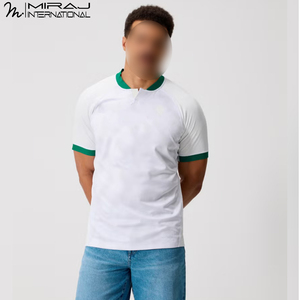Camiseta de Rugby Personalizada para Hombre con Cuello Redondo y Detalles Verdes, Duradera, Transpirable, de Manga Corta, para Entrenamiento Deportivo y Uniformes de Equipo - Product Image 4