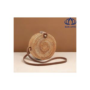 Sac en rotin naturel le plus vendu |   Sac à main écologique tissé à la main avec poignée supérieure - Product Image 1