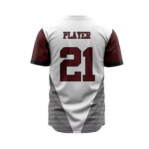 Direct Factory Sale 100% Polyester Silk Spandex Breathable Customizable OEM Services Adult Baseball Jersey Style Sportswear - Product Image 4