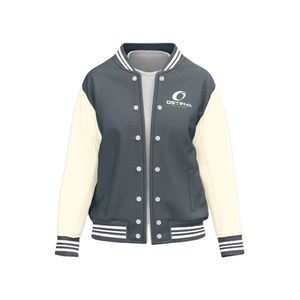 Ostriya Intl Men's High Quality Varsity <b>Jackets</b> <b>Custom</b> Embroidered Front 3D Breathable Polyester Winter V-neck Outdoor - Product Image 1