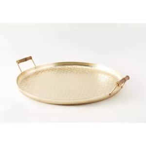 Bandeja de Servicio Metálica de Diseño para Fiestas, Plato Artístico para Bebidas y Postres, para Eventos Premium - Product Image 2
