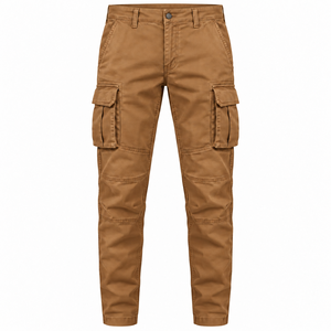 Pantalon cargo décontracté pour homme, léger, coupe droite, en tissu extensible confortable, imperméable, respirant, écologique, couleur personnalisable - Product Image 4