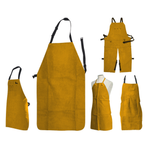 Tablier de soudeur en cuir de vachette pleine fleur de qualité supérieure, robuste, résistant à l'abrasion, pour la sécurité industrielle, la lutte contre les incendies et le barbecue - Product Image 3