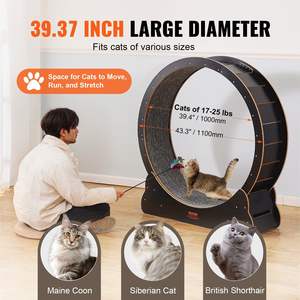 Rueda de ejercicio para gatos grande negra de 43,3 \ ", rueda de actividad para gatos en interiores - Product Image 4