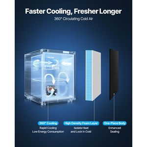 Mini Frigorifero a Porta Singola da 1,6 Cu.Ft ad Alta Efficienza Energetica con Temperatura Regolabile e Ripiano in Metallo, Frigorifero Compatto - Product Image 3