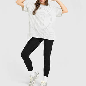 Camiseta de Verano para Mujer, Manga Corta, Corte Holgado, Lona, Colores Personalizables, Ligera, Transpirable, 100% Algodón, Gran Venta - Product Image 3