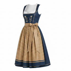Elegante Vestido Dirndl para Mujer, Tela Transpirable, Sin Mangas, Diseño Oktoberfest, Ajuste Cómodo, Ideal para Festivales - Product Image 3