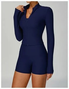 Conjunto Deportivo de Cintura Alta para Mujer, de Secado Rápido, Efecto Segunda Piel, con Cierre Trasero, Ecológico, Transpirable, Spandex/Nylon - Product Image 4