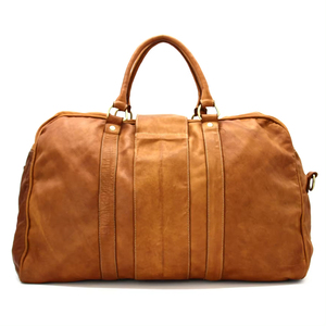 กระเป๋าทรงดัฟเฟิลกลางแจ้งทำด้วยมือทำจากหนังสำหรับผู้ชายกระเป๋าเดินทางสำหรับออกนอกสถานที่น้ำหนักเบาและทนทาน - Product Image 2