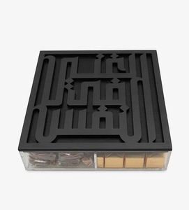 Boîte de rangement alimentaire élégante en acrylique transparent avec couvercle en nacre fait main, organiseur de cuisine de luxe - Product Image 1