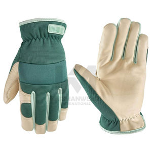 Guantes de Cuero Sintético con Muñequera Ajustable, Guantes de Protección de Alto Agarre para Seguridad Industrial y en Exteriores - Product Image 1