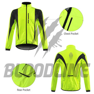 Bloodline Men's Full Sleeve Windproof Motorcycle <b>Jacket</b> Fluorescent Green Black Sublimation Print All Seasons Racing Wear - Product Image 3