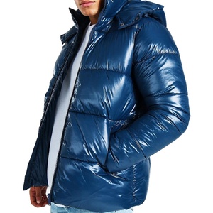 Blouson matelassé brillant à capuche pour garçons – Manteau d'hiver chaud à manches longues - Product Image 1
