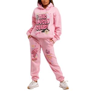 High Quality <b>Women's</b> Custom Fleece Spring Tracksuit Set New Design Solid Streetwear Gym Sports Plus Size Adult Teen Girls 100% - Product Image 1