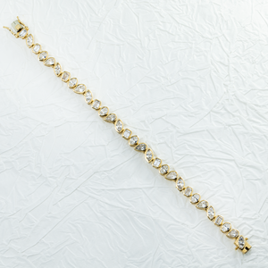 Bracelet tennis en or de luxe avec diamants naturels, best-seller, pour mariage et anniversaire, bijoux fins, cadeau disponible à bon prix - Product Image 3