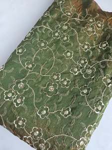 Vente flash : Tissu en soie bicolore de luxe où la grâce rencontre l'élégance pour robes de mariée ou saris, disponible à prix abordable - Product Image 5