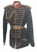 Veste d'Hussard Napoléonienne Neuve pour Hommes, Tressage Antique, Laine de Haute Qualité, Sans Ceinture