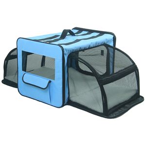 Dual Expandable Wire <b>Folding</b> Lightweight Capacious Collapsible Travel Pet Dog <b>Crate</b> - Product Image 6