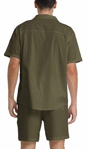 Conjunto Deportivo de Verano para Hombre, Transpirable, Liso, a la Moda, Versátil, Informal, con Pantalones Cortos Finos - Product Image 4