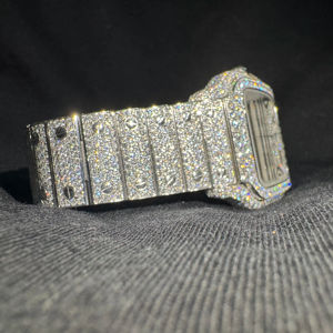 Exclusive Moissanite Bling <b>Watch</b> for <b>Men</b> Iced Out Round Brilliant Cut VVs Clarity Diamond Iced Out Hip Hop Quartz <b>Watch</b> for <b>Men</b> - Product Image 1