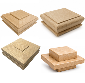 Solid Wood Stair Newel Post Cap Square Top Modern Design Durable Stair Parts - Product Image 1