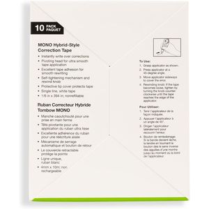 68721 Nastro Correttore Ibrido MONO Confezione da 10 Applicatori Facili da Usare per Correzioni Istantanee - Product Image 3