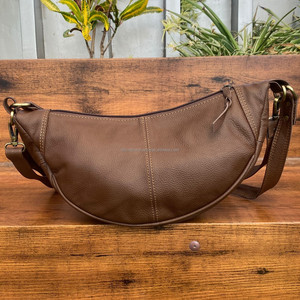 Bolso bandolera de cuero genuino de diseñador, bolso para axilas, venta al por mayor, bolso y monederos de media luna, bolso de mano de hombro de alta calidad para mujer - Product Image 4