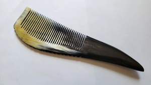Peigne antistatique en corne naturelle pour démêler les cheveux, lisser les cheveux et les soins quotidiens. - Product Image 3