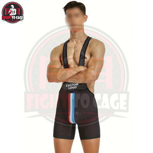 Traje de Lucha Libre Personalizado OEM, Ropa Deportiva de Alta Elasticidad, Spandex y Poliéster Estampado, Ropa de Artes Marciales con Cuello Redondo - Product Image 4