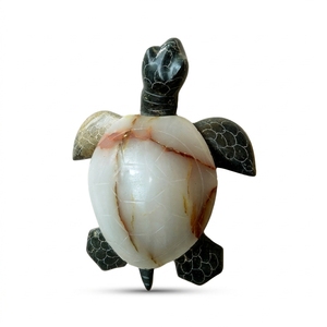 Figura de Toro de Mármol Negro Slik, Estatua de Animal Tallada en Piedra de Ónix, Decoración para el Hogar, Regalo - Product Image 2