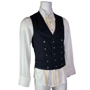 Chaleco Gótico Negro Retro, Estilo Vampiro, Victoriano, Pirata, Steampunk, Suministros de Fábrica 2026 - Product Image 4