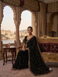 Presentamos la colección de sarees festivos más hermosa y novedosa con cuentas y adornos Dana. - Product Image 2