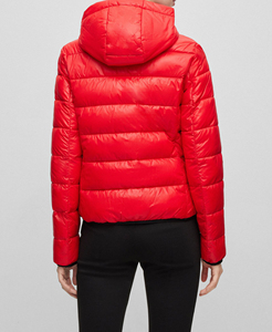 Hot selling New Arrival OEM Processing Services Puffer Jacket Trendy Color Dark Red Sports <b>Coat</b> Custom Breathable Puffer Jacket - Product Image 3