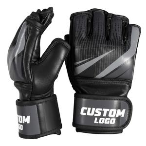 Guantes de Entrenamiento de MMA con Dedos Descubiertos, de Cuero PU, con Soporte para Muñeca - Product Image 1