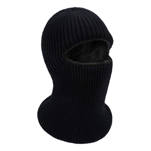 2026 Latest Khaki Ribbed Knit Balaclava With Fleece Lining <b>Winter</b> <b>Face</b> <b>Mask</b> Casual Style For Adults Balaclava - Product Image 6