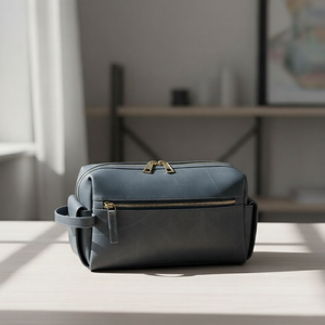 กระเป๋าใส่เครื่องสำอางสำหรับผู้ชายอเนกประสงค์ กระเป๋าใส่เครื่องสำอางสำหรับเดินทาง ทำจากหนัง PU - Product Image 4